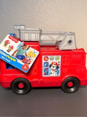 Fisher-Price Red Little People Fire Truck with Silver Ladder